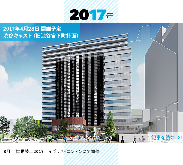 2017年　2017年春開業　渋谷宮下町計画